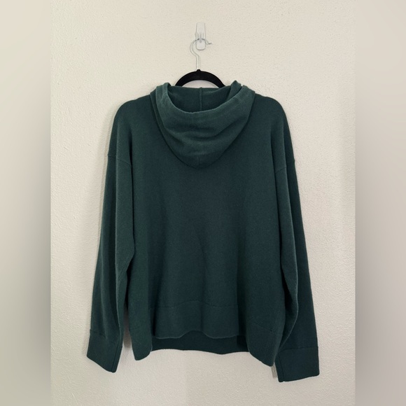 Vince Wool Cashmere Blend Oversized Hoodie Sweater in Juniper Green Size Medium - Picture 6 of 9